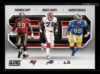2021 Score 3D #3D7 Aaron Donald / Bruce Smith / Warren Sapp
