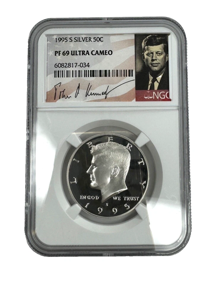 1995 San Francisco Mint Kennedy Silver Half Dollar 50¢ NGC PROOF 69 ULTRA CAMEO - Image 2 of 4