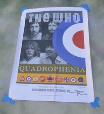 The Who Quadrophenia Signed Lithograph Poster Tour 2013 Ottawa, Ontario