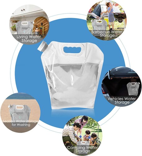 Collapsible Water Tank Container Bag, BPA Free Outdoor Folding Water Storage US - Picture 2 of 8