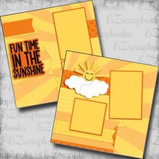 Fun Time in the Sunshine - 2 Premade Scrapbook Pages - EZ Layout 5550
