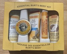 Essential Burt's Bees 5 Pc Kit Body Lotion Salve Lip Balm Foot  Cleansing Cream