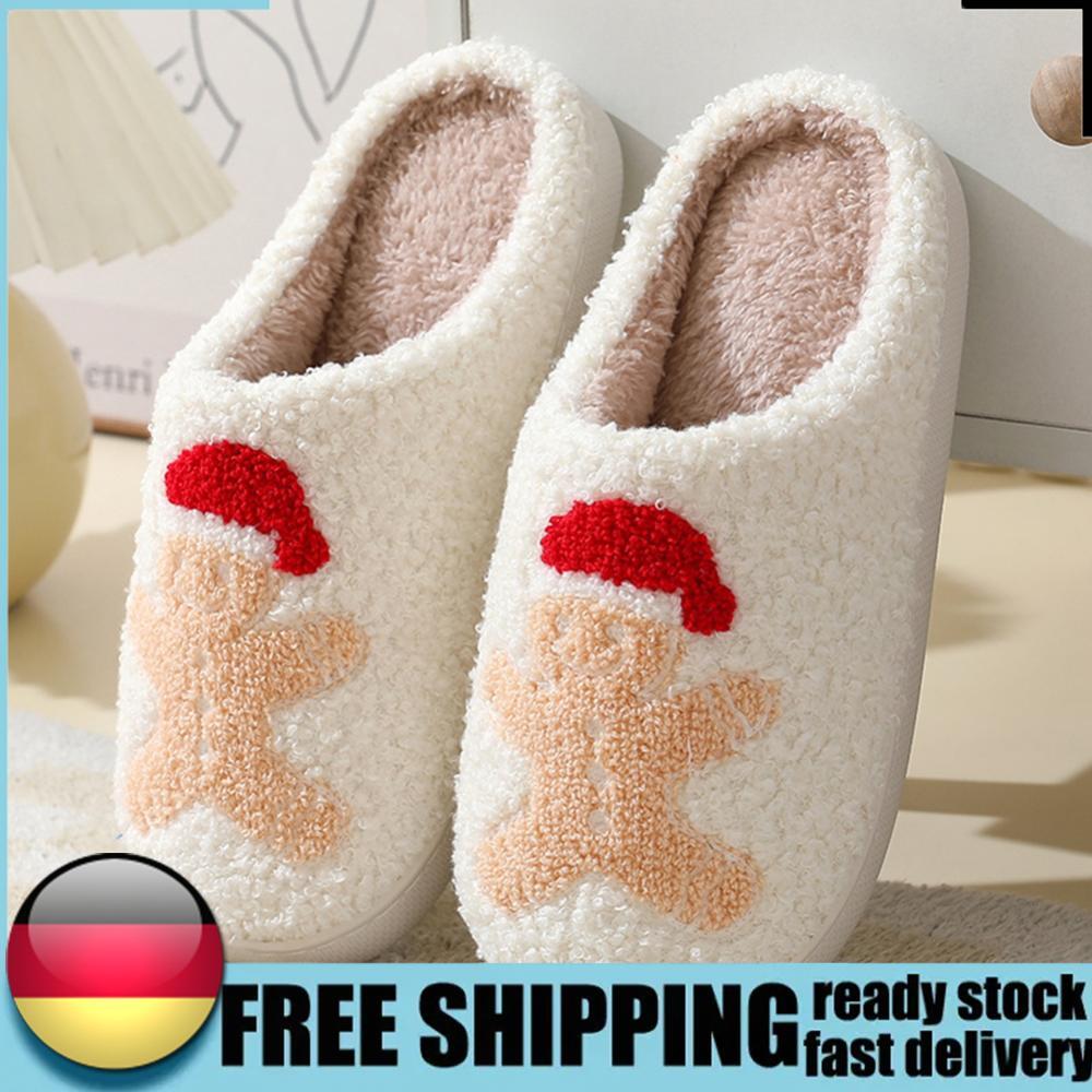 APL Ciabatte da casa donna uomo peluche carine Babbo Natale ciabatte da interno peluche cotone scarpe