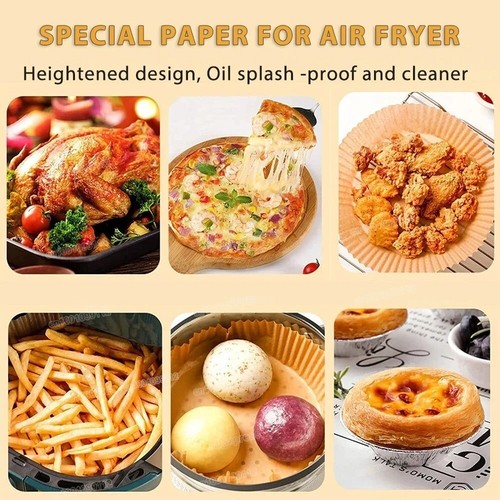 50/100Pcs Air Fryer Disposable Paper Non-Stick Airfryer Baking Papers Kitchen🥘 - Picture 6 of 33