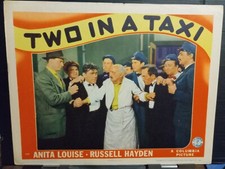 Lobby Card 1941 TWO IN A TAXI Russell Hayden George Cleveland beaten by mobsters