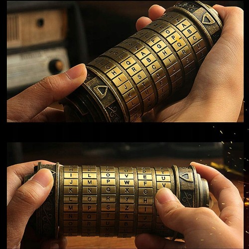 Scatole puzzle Codice Da Vinci Cryptex romantiche regalo di Natale bronzo DHL - Foto 3 di 12