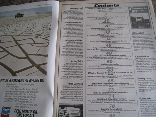 COMMERCIAL MOTOR AUG 1981 FERRIES GUIDE CONTINENTAL OPERATION CROSS CHANNEL HAUL - Picture 2 of 3