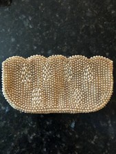 Vintage Miranda Beaded Clutch 1950's Purse 7 x 4" Japan Coin