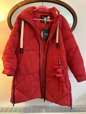 Otto D'ame Belly Red Puffa Coat S/m