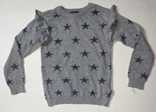 Preowned- DKNY Long Sleeve Graphic Pullover Sweater Girls Size 6 