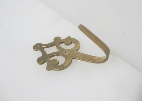 Vintage Messing Haken alt Kleiderhaken Aufhänger Krawatte