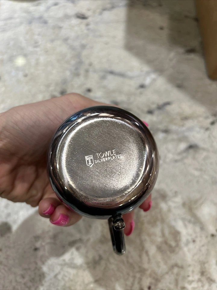 Lote De 8 Tazas Bebé Toalla Plateadas Vintage En Caja Original Foto 3 de 4