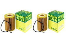 Mann Pair Set of 2 Engine Oil Filters HU821x ...