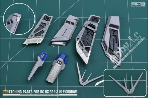 for RG 1/144 RX-93 v2 Hi-Nu HWS AW9 Metal Detail up Add-on Etched Sheet w/ Decal - 第 10/12 張圖片