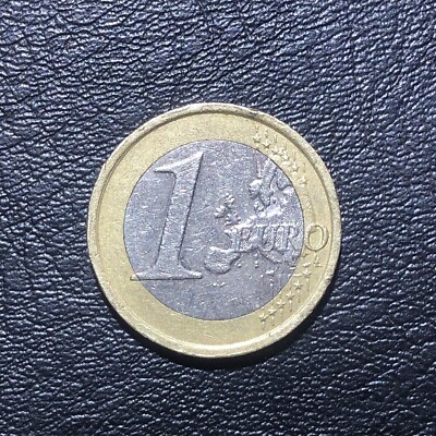 2008 1€ 1 € ITALY 1 Euro Bimetallic Coin Leonardo Da Vinci