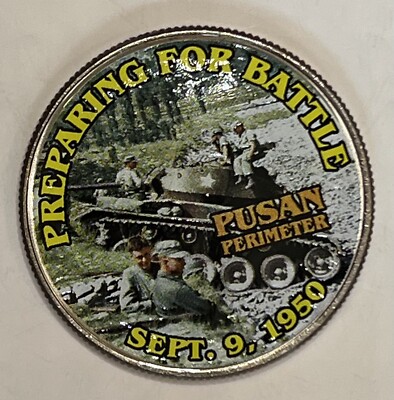 Preparing for Battle Colorized Commemorative Clad Kennedy Half Dollar ...