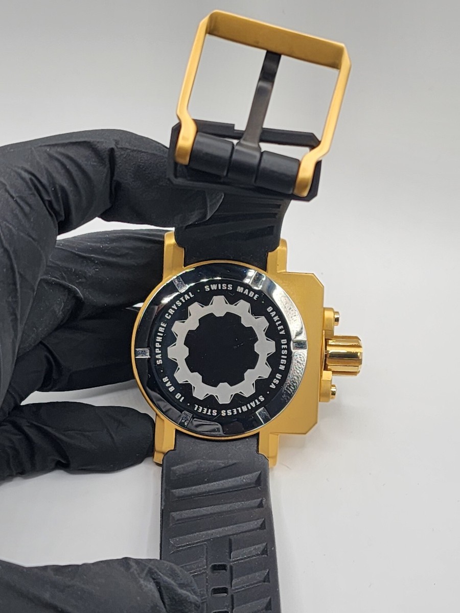 Oakley Gearbox Polished/Matte Gold Watch New Old Stock No tags | eBay