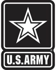 ARMY STAR BLK/WHT Embroidered Shoulder Patch 2-5/8" X 3-1/2" 0749  NEW 