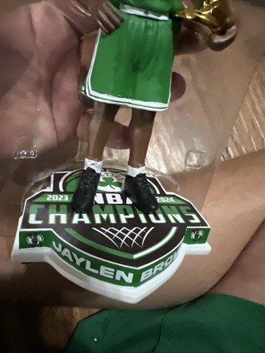 Jaylen Brown Boston Celtics 2024 NBA Champions Bobblehead Green Jersey 161/424 - Picture 8 of 13