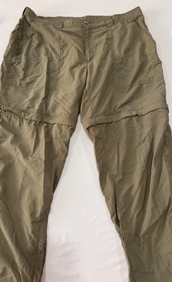 ExOfficio Buzz Off Insect Shield Convertible Hiking Pants Men s XL Khaki Zip Off