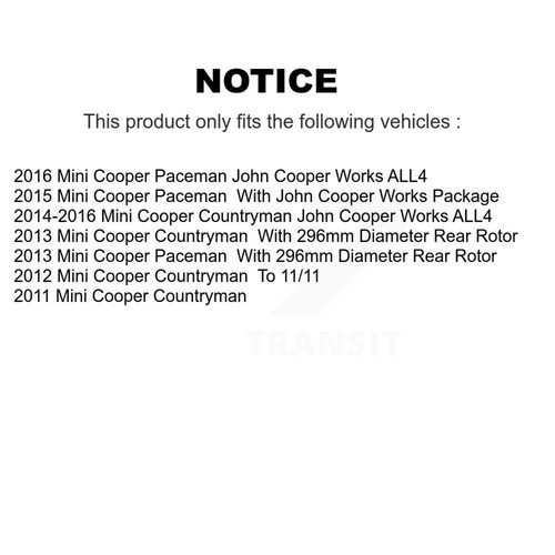 AmeriBRAKES KNF-101377 4-Wheel Set Brake Pad Sets Front & Rear for Mini - Picture 2 of 8