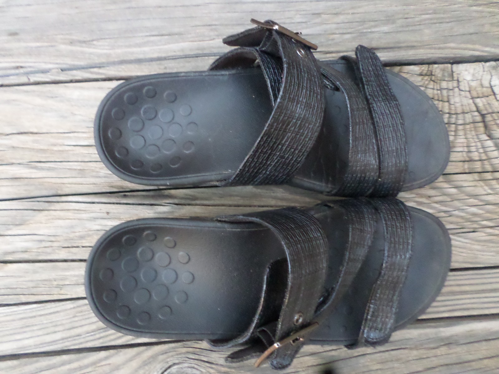 Vionic Skylar Black Adjustable Strap Slide Sandal… - image 5