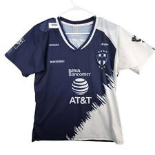 Monterrey Jersey Womens Medium Blue White Liga MX Soccer Football Rayados AT&T