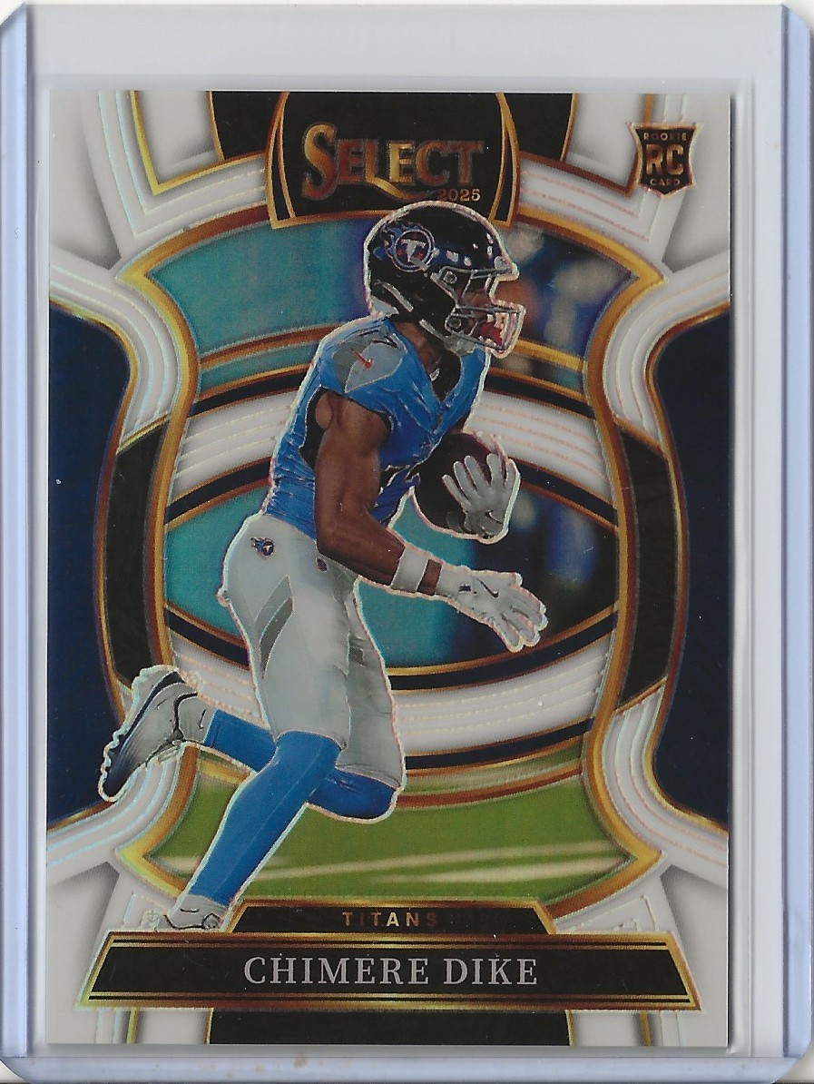 CHIMERE DIKE 2025 Panini Select Concourse White RC Rookie /35 Titans