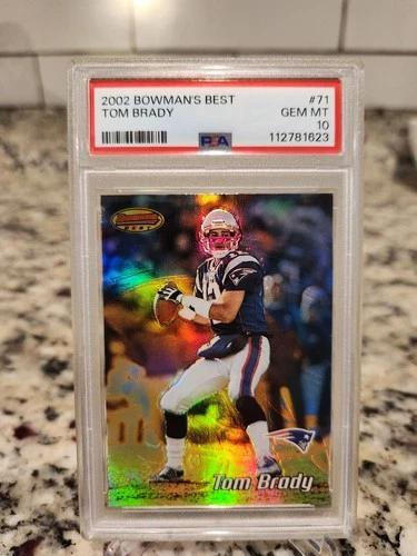 2002 Bowmans Best Tom Brady #71 PSA 10 New England Patriots