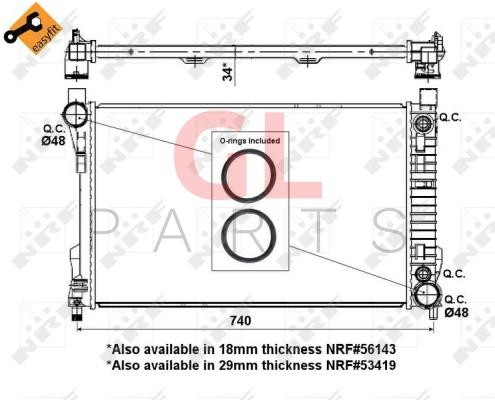 FOR MERCEDES BENZ CLK-KL W209 2002-2010 Radiator Engine Cooling 2035000703 New - Picture 4 of 4