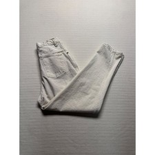 Vintage Merona High Waist Mom Jeans Cream Off White Cotton Made in USA 12P 26x26