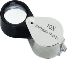 Hastings Triplet Loupe 10X Jeweler'S Loupe with 16Mm Triplet Lens Foldable Tiny