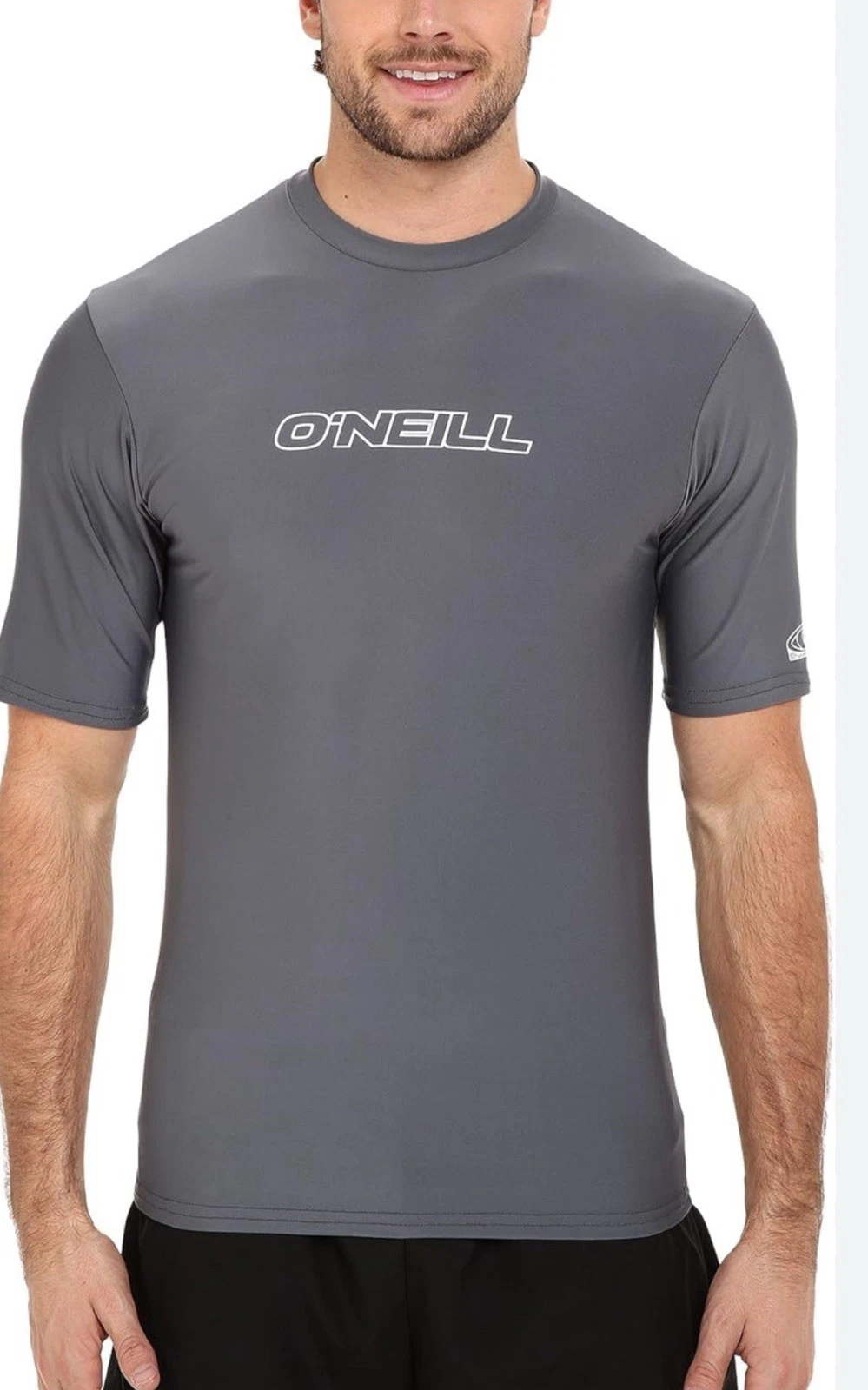 VTG XL O'NEILL 50+ Ultraviolet Protection Surf Swimming Gray T-Shirt Adult