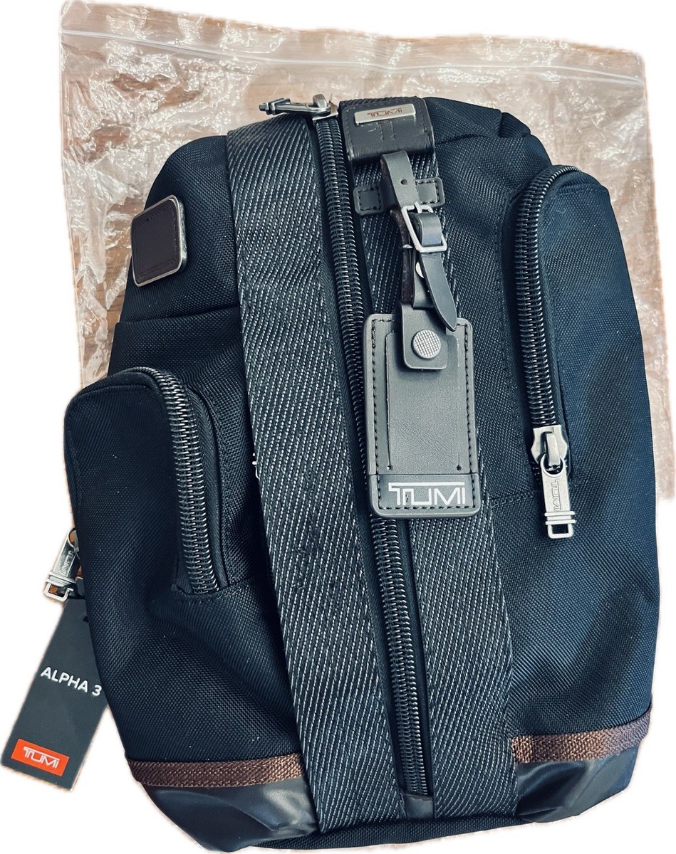 Tumi Alpha Bravo Monterey sling bag in black tactical ballistic