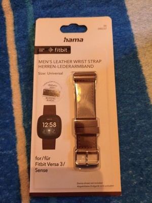 hama Herren Lederarmband für Fitbit Versa 3/ Sense
