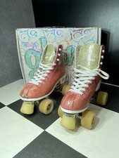 Crazy Roller Skates Pink Glitter GLAM Size 5