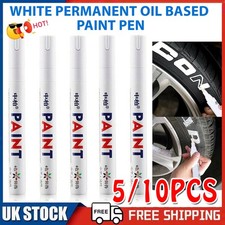 White Permanent Oil Based Paint Pen Car Bike Tyre Tire Metal Marker Waterproof