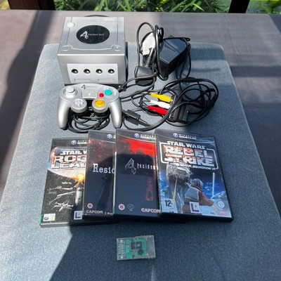Funktionierende Nintendo Resident Evil 4 Gamecube Spielekonsole Bundle ohne Box Videospiel