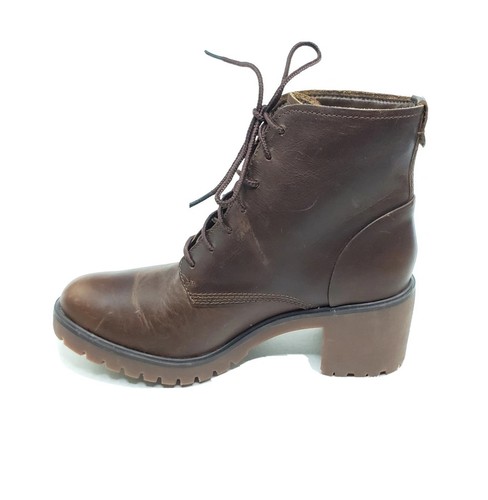 Timberland Averly Lace Up Ankle Boots Brown Leather Womens Size US 5.5 / EUR 36 - Picture 10 of 13
