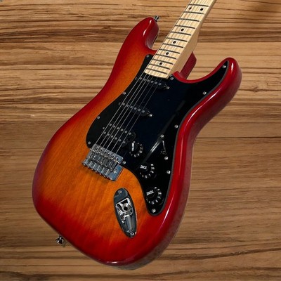 ST Electric Guitar Cherry Sunburst Color Mahogany Body Maple Fretboard 22 Frets
