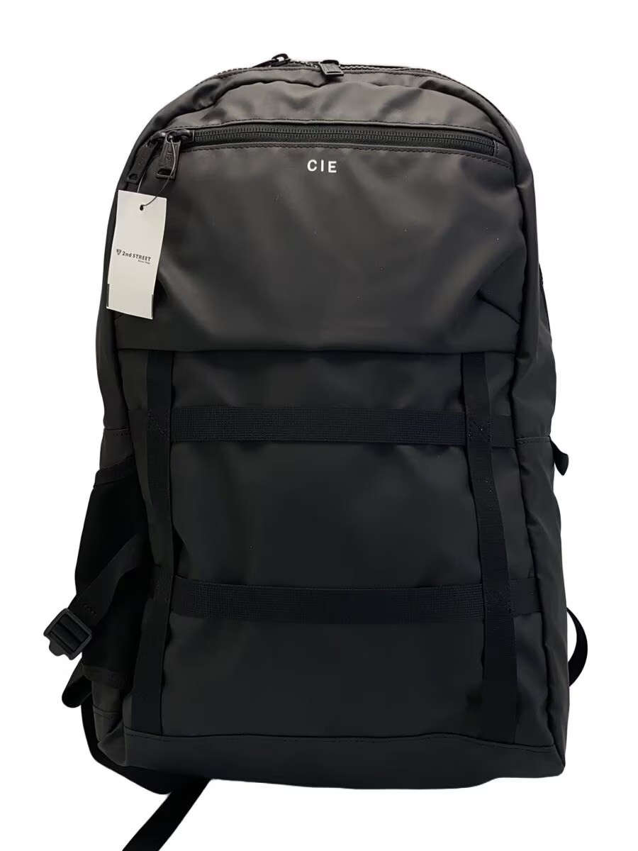 CIE Backpack Nylon Black Solid Color - image 1