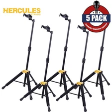 5-PACK Hercules GS415B PLUS AGS Durable Guitar Stand with Foldable Yoke