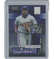 2001 Donruss Elite Prime Numbers Vladimir Guerrero Die Cut #035/300 Card #PN-9A