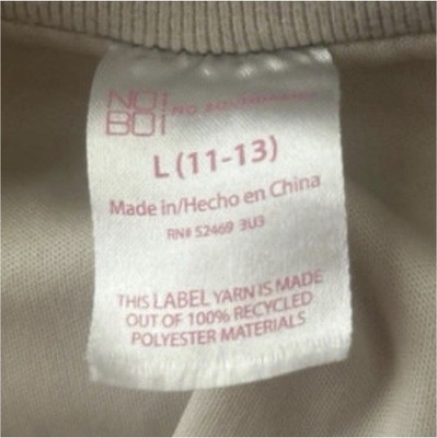 No Boundaries Beige/Pink Heart Full-Zip Jacket w/ Pockets Juniors L (11-13)