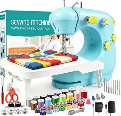 Sewing Machine for Beginners, Electric Mini Small, Blue