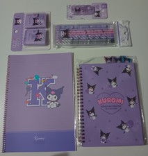 NEW Official SANRIO Kuromi Stationary Lot2 Pencils Correction Tape 3 Notebooks
