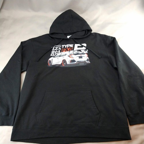 Honda Civic Type R FK8 Black Graphic Pull Over Hoodie 2XL Car Racing Motorsport - Picture 2 of 9