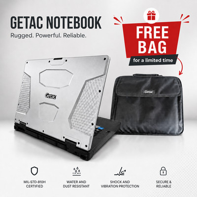 Getac S410 G4 Rugged 14'' Intel i5-1145G7 32GB 1TB Webcam Win 11 Pro inkl. Tasche