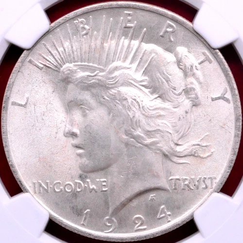 NGC MS-66! 1924 PEACE DOLLAR