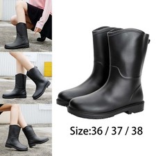 Women's Rain Boots Anti Slip Rainboots Waterproof Boots Mid Calf Rain Boots Rain